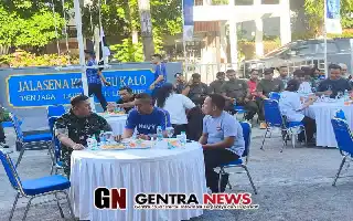 Pererat Sinergitas, Dandim 1630/Mabar Hadiri Olahraga Bersama HUT ke-5 Lanal Labuan Bajo