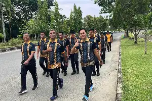 Perkuat Soliditas dan Stamina Personel, Polres Kutai Barat Gelar Olahraga Bersama