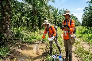 Cegah Penyebaran Malaria, Mahasiswa AKKES Aceh Utara Teliti Vektor Nyamuk di Perkebunan Sawit