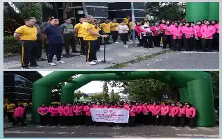 Polres Parepare Rayakan Hari Bhayangkara ke-80 dengan Olahraga Bersama dan Hadiah Umrah untuk Personel