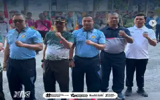 Pererat Sinergi Penegak Hukum, Lapas Kelas I Madiun Hadiri Olahraga Bersama Forkopimda