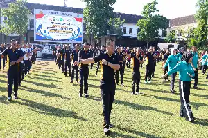 Jaga Kondusivitas Wilayah, Aparat Penegak Hukum di Jombang Perkuat Sinergi Lewat Olahraga Bersama