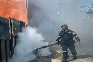 Antisipasi Penyebaran DBD, Kelurahan Margo Mulyo Gelar Fogging Fokus dan Gencarkan Gerakan 3M Plus