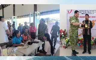 Perkuat Ketahanan Nasional, Kemhan RI Salurkan Bantuan dan Layanan Kesehatan di Perbatasan Napan