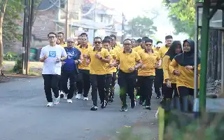Polres Pasuruan Gelar Olahraga Bersama Peringati Hari Bhayangkara ke-80
