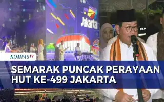 Bundaran HI Dipadati Warga saat Malam Puncak HUT ke-499 Jakarta