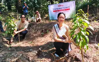 Konversi Langkah Pelari, Sharp Indonesia Tanam 600 Pohon untuk Habitat Elang Jawa