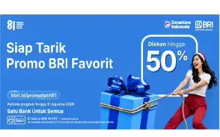 Sambut HUT Ke-81 RI, Bank Rakyat Indonesia Tebar Promo Menarik Mulai dari Kuliner hingga Tiket Perjalanan