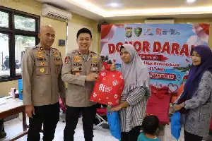 Sambut Hari Kemerdekaan, Polres Kepulauan Seribu Gelar Donor Darah dan Cek Kesehatan Gratis