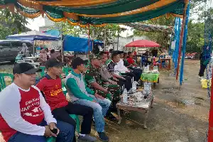Perkuat Sinergi TNI dan Warga, Danramil Cup Reteh Padukan Turnamen Voli dan Bazar UMKM