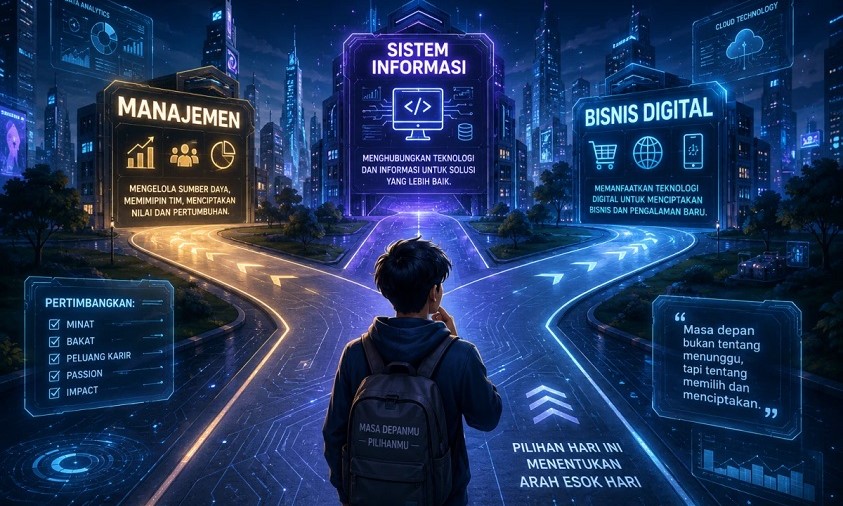 Panduan Memilih Jurusan: Memahami Perbedaan Bisnis Digital, Manajemen, dan Sistem Informasi