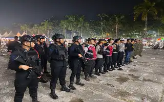 Jamin Keamanan Pesta Rakyat HUT RI ke-81, Polres Murung Raya Kawal Malam Hiburan di Alun-Alun Jorih Jerah