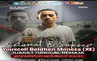 Siswa SMAN 1 Saradan Madiun Sabet Juara Tunggal Remaja di Kejurkot PBSI Yogyakarta 2026