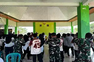 Satgas TMMD ke-129 Lamongan Ajak Warga Desa Tlemang Budayakan Olahraga Rutin