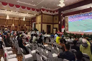 Antusiasme Tinggi, Warga Tanjungpinang Padati Nobar Piala Dunia di Kantor Gubernur Kepri