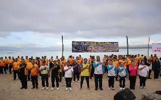 Polres Toba Gelar Olahraga Bersama, Pererat Sinergi dengan Forkopimda dan Warga
