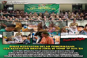 Tingkatkan Kebugaran Prajurit, Dinkes HSS Gelar Deteksi Dini Penyakit di Markas Yonif TP 829/BA