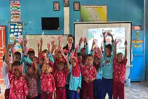Edukasi Kesehatan Gigi Sejak Dini: Mahasiswa KKN Unhas Sasar Ratusan Siswa SD di Sidrap