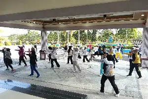 Perwosi Katingan Galakkan Gaya Hidup Sehat Melalui Senam Bersama