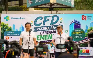 Dongkrak Usia Harapan Hidup, Kemenkes dan Pemprov DKI Kampanyekan Jalan Sehat di CFD Rasuna Said