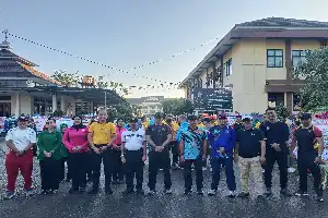 Perkuat Sinergi Lintas Sektor, Pemkot Bima Ikuti Olahraga Bersama Peringatan Hari Bhayangkara ke-80