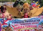 Ratusan Pramuka Penggalang Meriahkan Karnaval Budaya Nusantara di Jambore Ranting Tegowanu