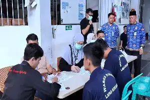 Deteksi Dini Penyakit Menular, Lapas Kelas IIB Sukabumi Gandeng Puskesmas Selabatu Gelar Mobile VCT