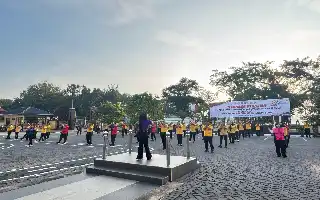 Polres Indragiri Hulu dan TNI Kompak Gelar Olahraga Bersama Sambut Hari Bhayangkara ke-80
