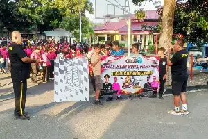 Sambut Hari Bhayangkara ke-80, Polres Manggarai Barat Gelar Jalan Santai dan Olahraga Bersama Warga