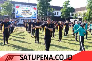 Perkuat Kolaborasi Keamanan, Aparat Penegak Hukum di Jombang Gelar Olahraga Bersama