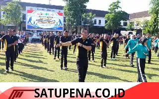 Perkuat Kolaborasi Keamanan, Aparat Penegak Hukum di Jombang Gelar Olahraga Bersama