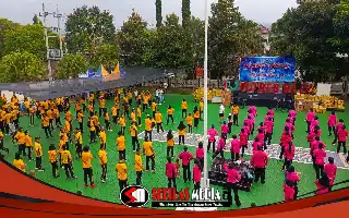 Polres Batu Gelar Olahraga Bersama Sambut Hari Bhayangkara Ke-80, Perkuat Soliditas dan Kebersamaan