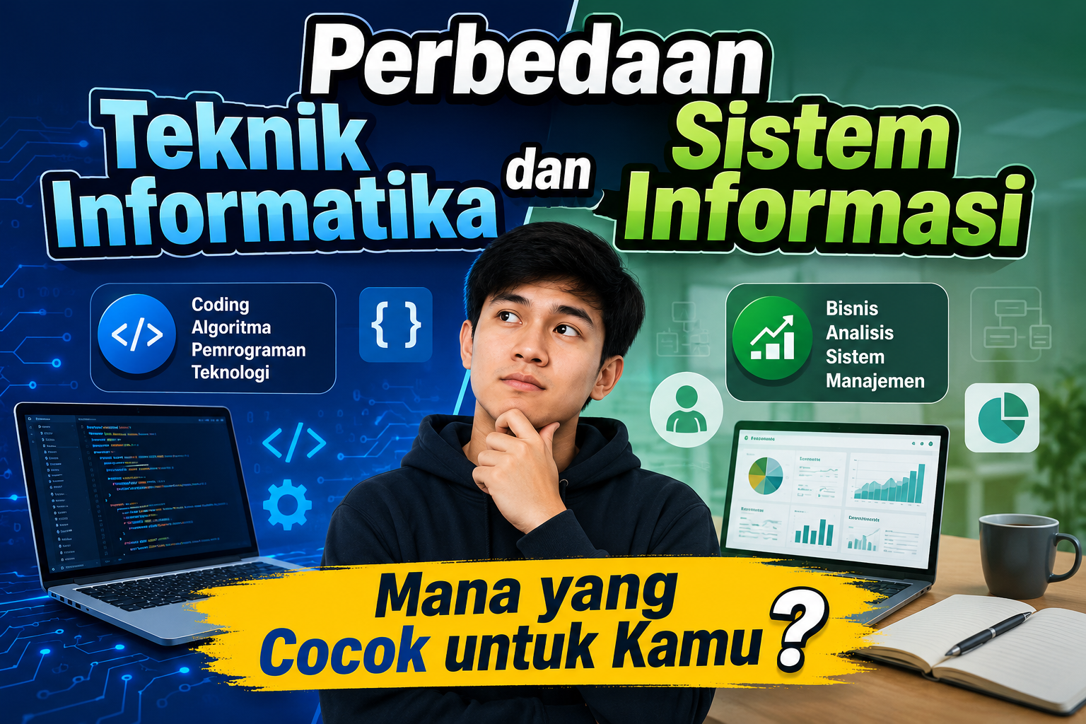 Membedah Perbedaan Teknik Informatika dan Sistem Informasi: Panduan Memilih Jalur Karier Digital