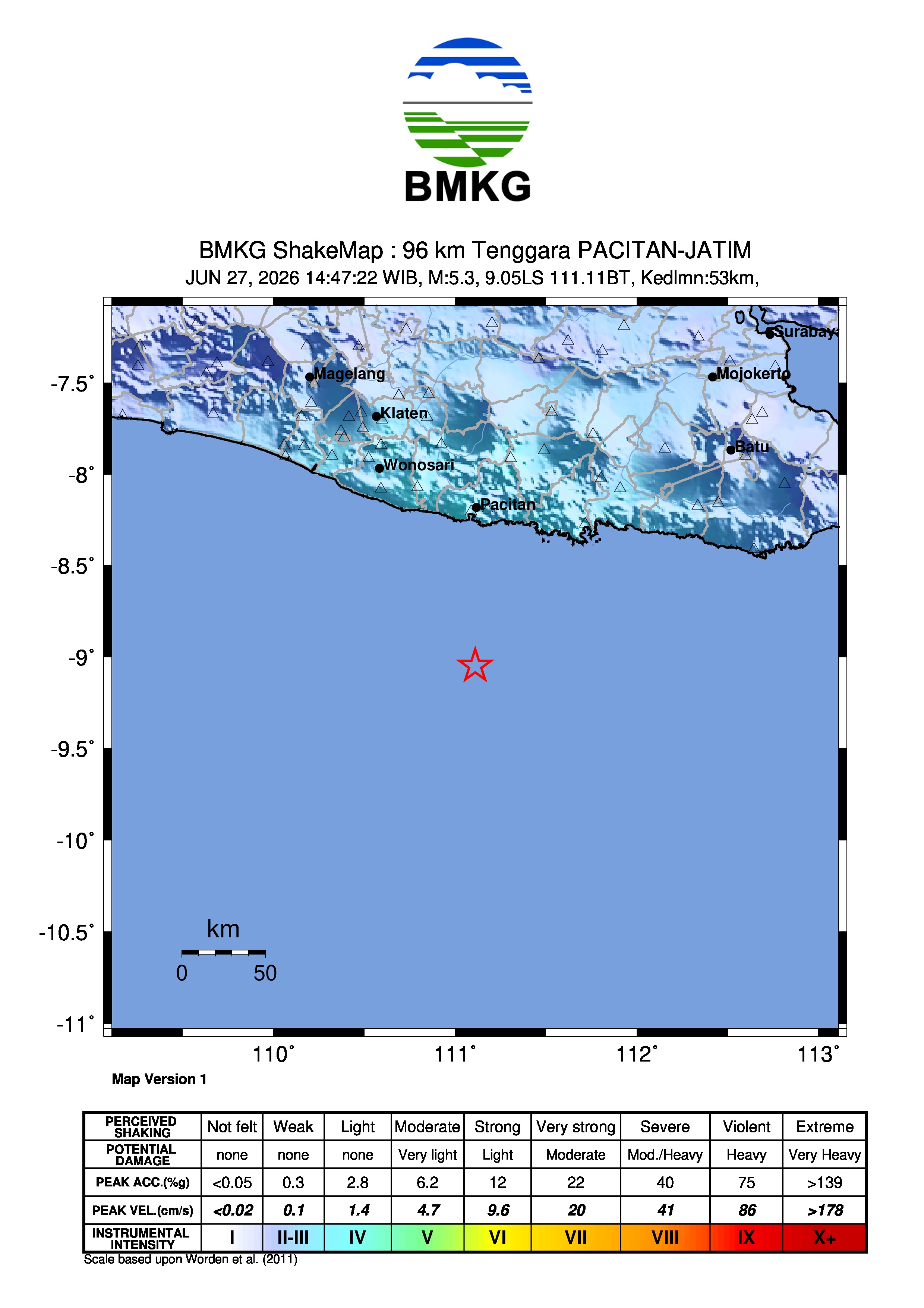 Gempa Tektonik M5,6 Guncang Pacitan Jawa Timur, BMKG Pastikan Tidak Berpotensi Tsunami