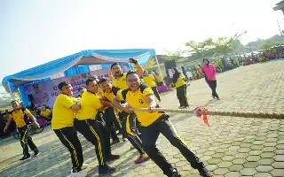 Perkuat Soliditas, Polres OKI Gelar Olahraga Bersama Sambut Hari Bhayangkara ke-80