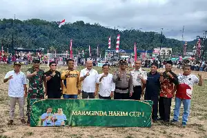 Semarak HUT RI ke-81, Pesta Olahraga Maraginda Hakim Cup I Resmi Dimulai di Kotanopan