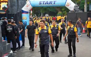 Seribu Personel dan Keluarga Besar Polda Jateng Ramaikan Olahraga Bersama Sambut HUT Bhayangkara Ke-80