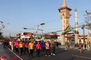 Ratusan Peserta Ramaikan Olahraga Bersama Peringatan Hari Bhayangkara Ke-80 di Kebumen