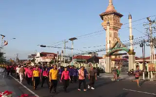 Ratusan Peserta Ramaikan Olahraga Bersama Peringatan Hari Bhayangkara Ke-80 di Kebumen