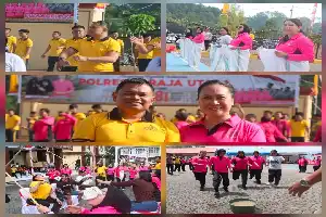 Sambut HUT RI ke-81, Polres Toraja Utara Gelar Olahraga Bersama dan Lomba Tradisional Guna Pererat Hubungan dengan Masyarakat